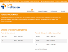 Tablet Screenshot of mvz-hellersen.de